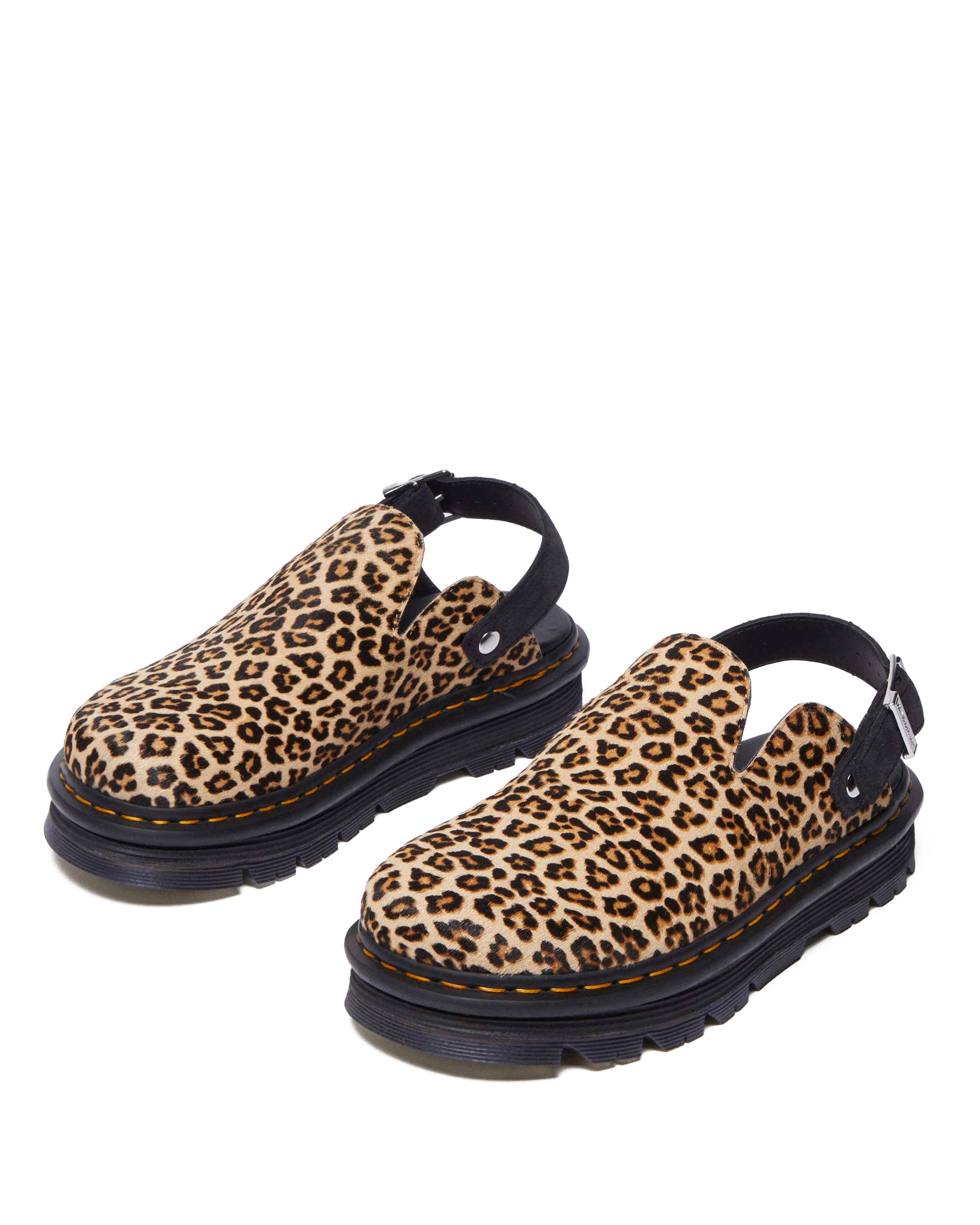Zebzag Leopard Casual Slingback Platform Mules