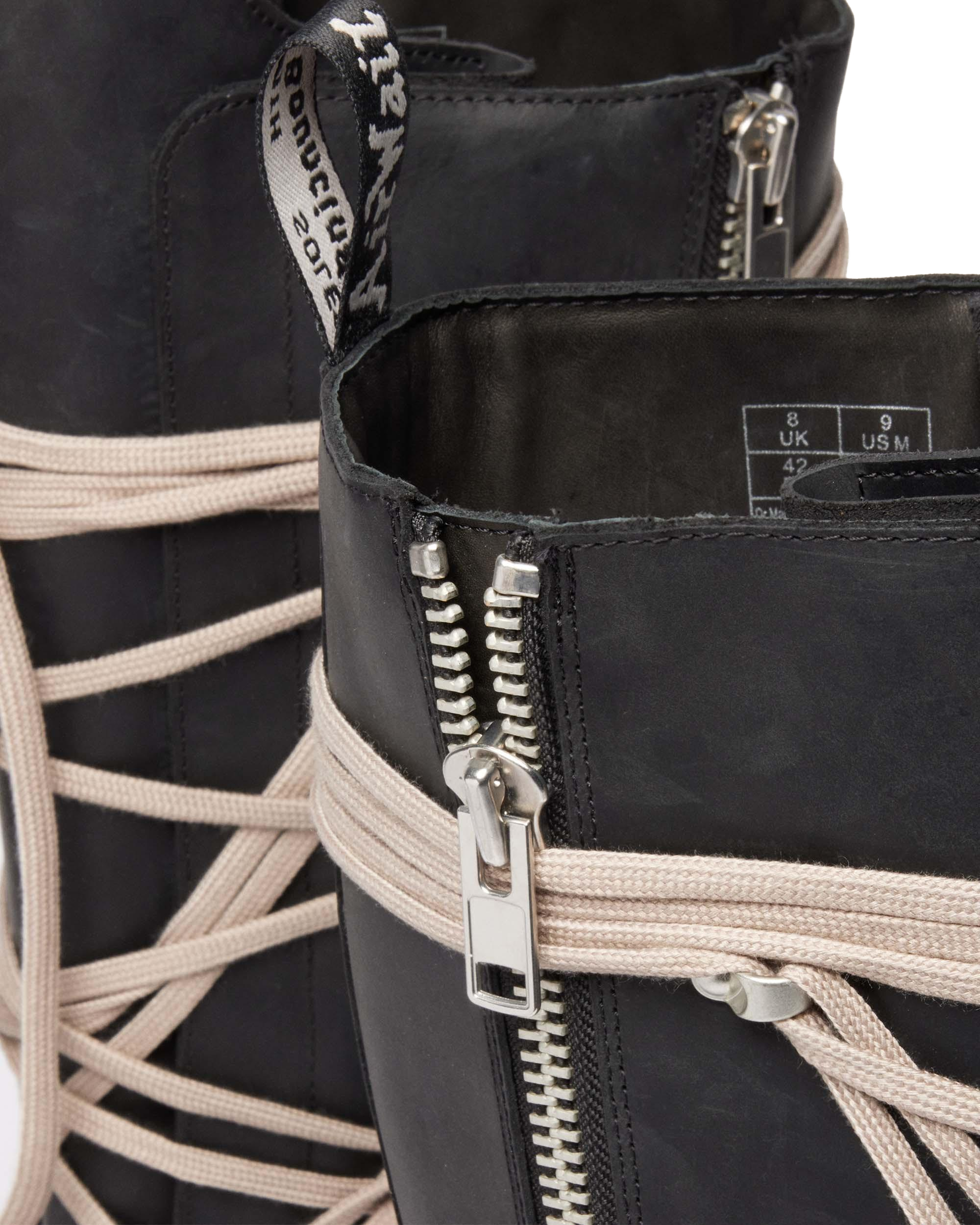 1B60 Rick Owens Pentalace Leather Platform Boots
