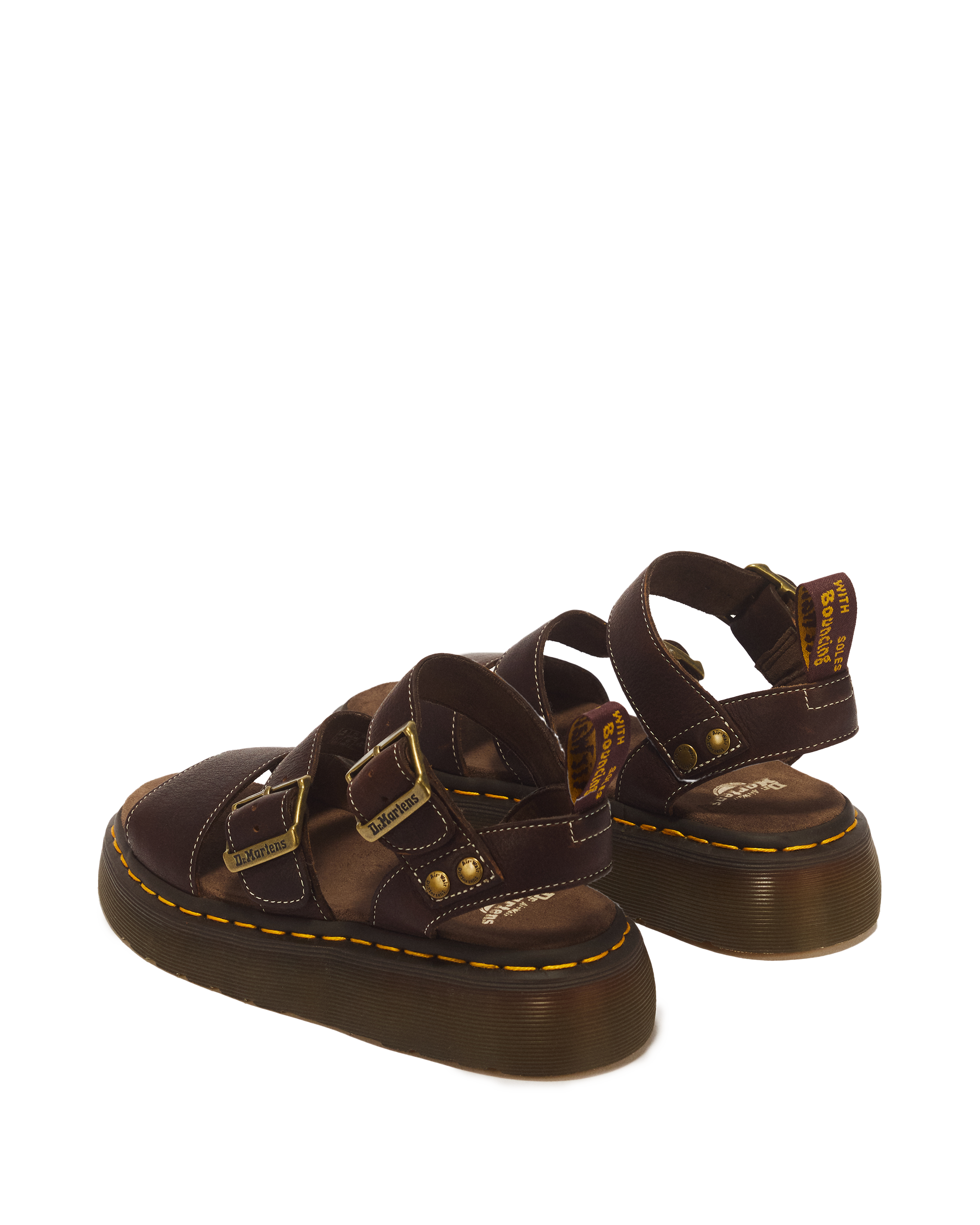 Gryphon Quad Grizzly Leather Sandals