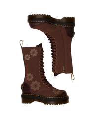 1B99 Dunnet Flower suede platform boots