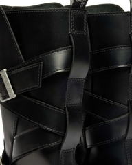 Anistone Two Strap Leather Biker Boots