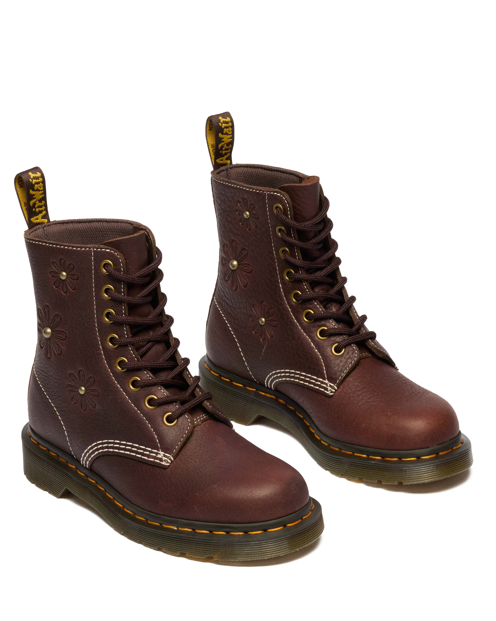 1460 Pascal Flower Grizzly Leather Boots
