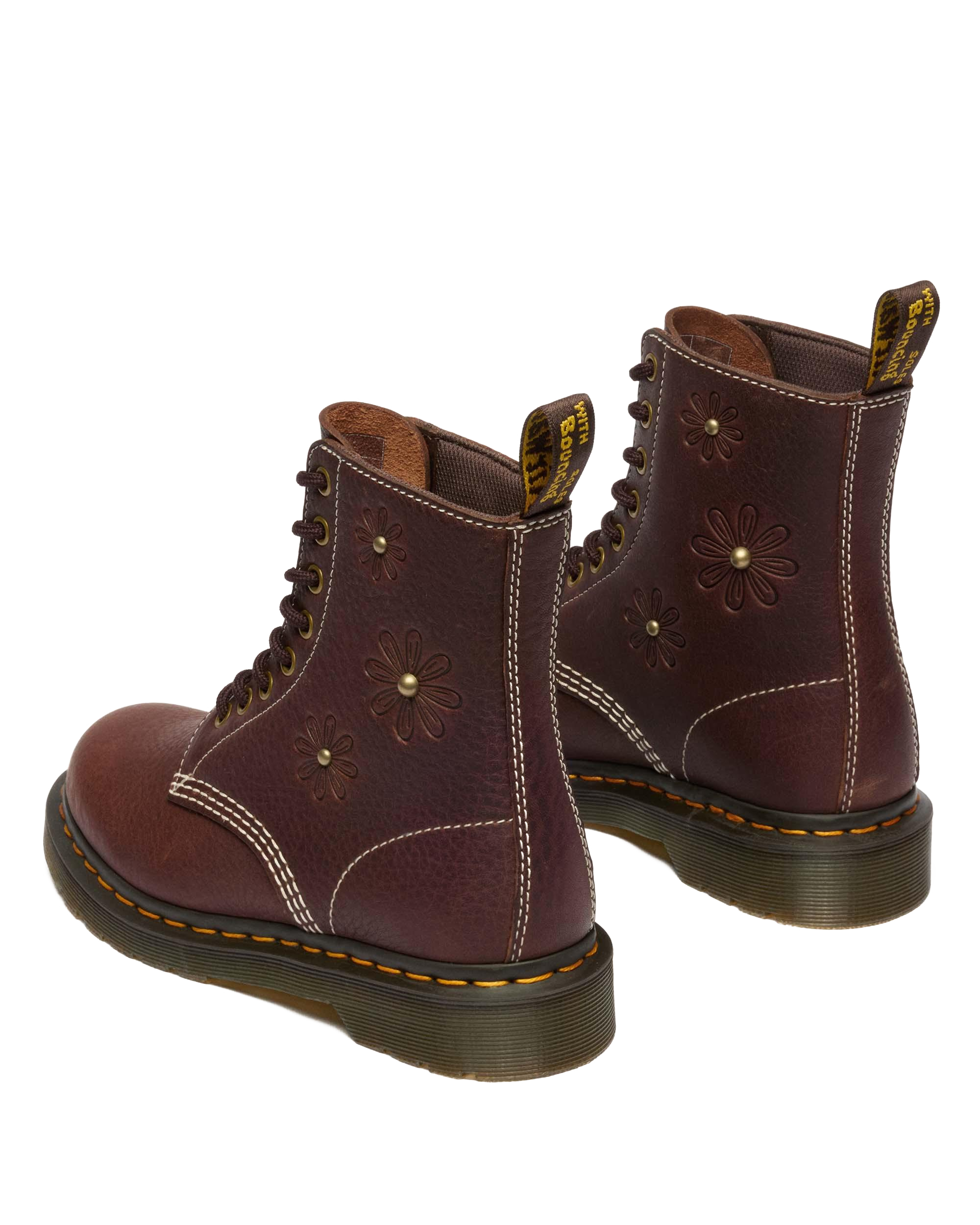 1460 Pascal Flower Grizzly Leather Boots
