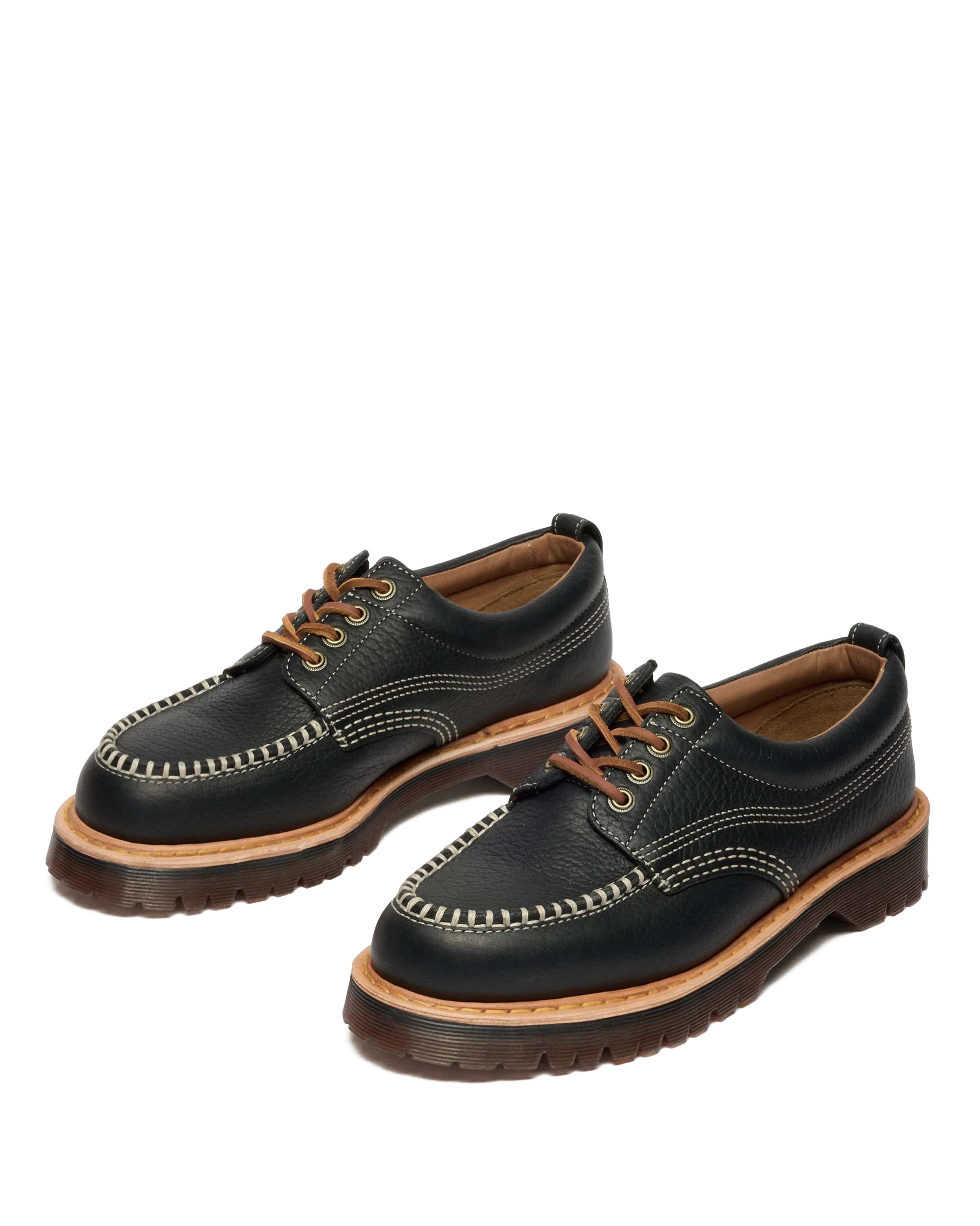Lowell Wild Grain Leather Moc Toe Shoes