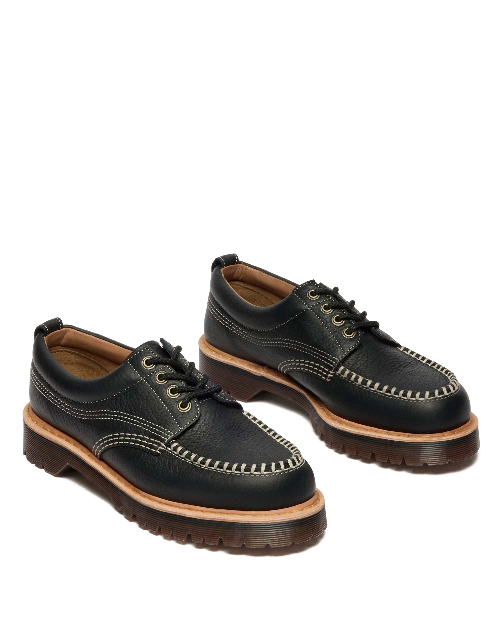 Lowell Wild Grain Leather Moc Toe Shoes