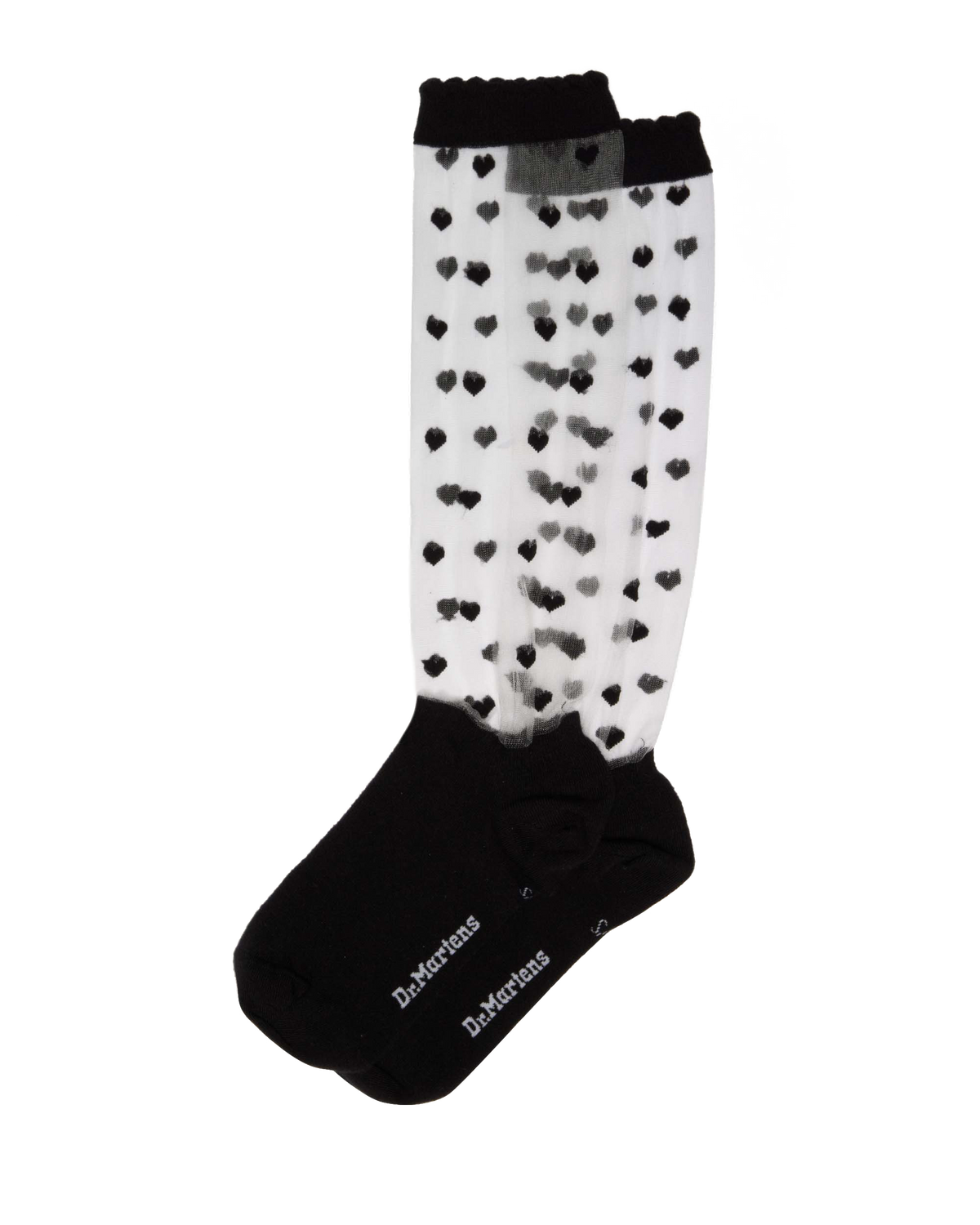 Short Heart Mesh Organic Cotton Blend Socks