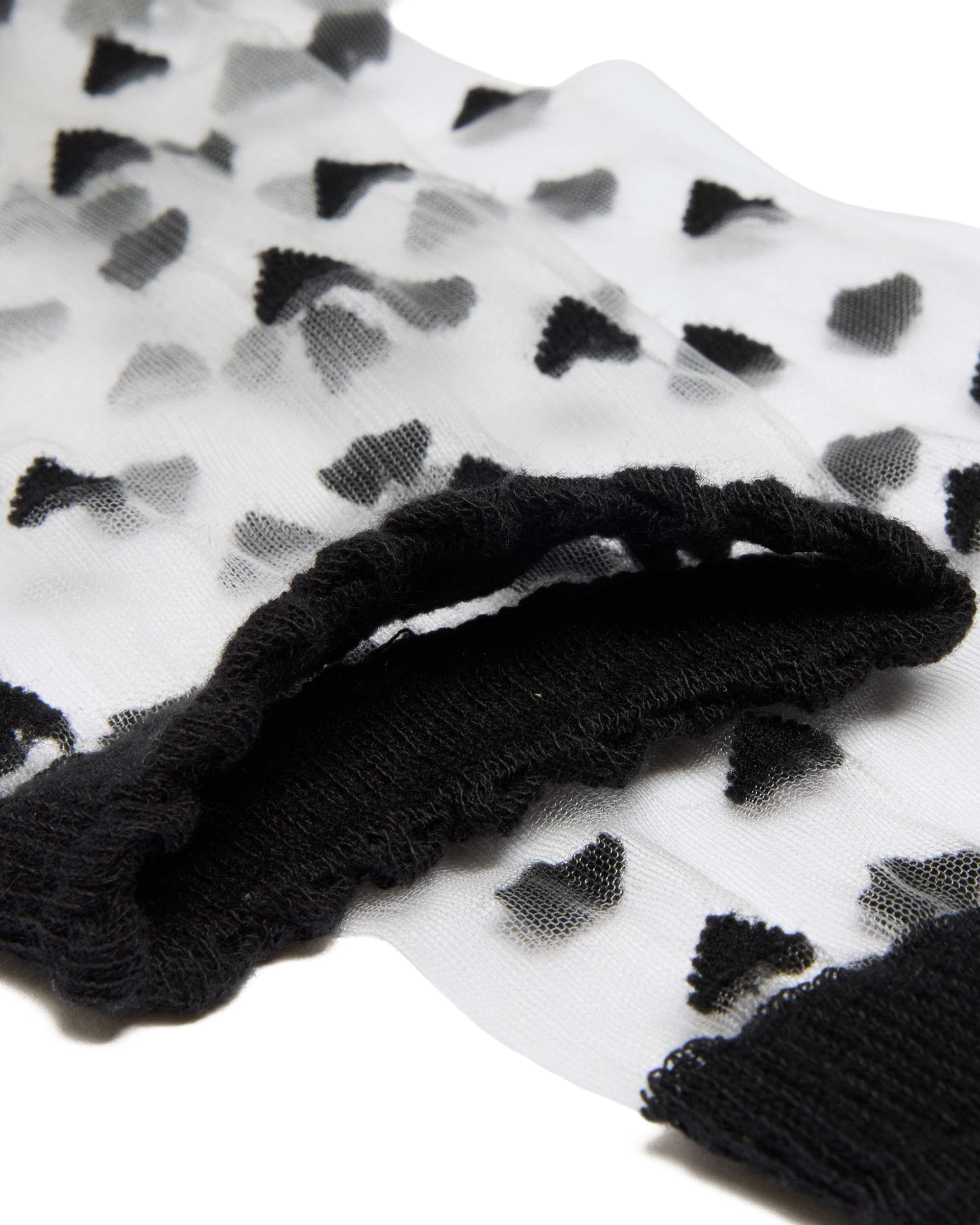 Short Heart Mesh Organic Cotton Blend Socks