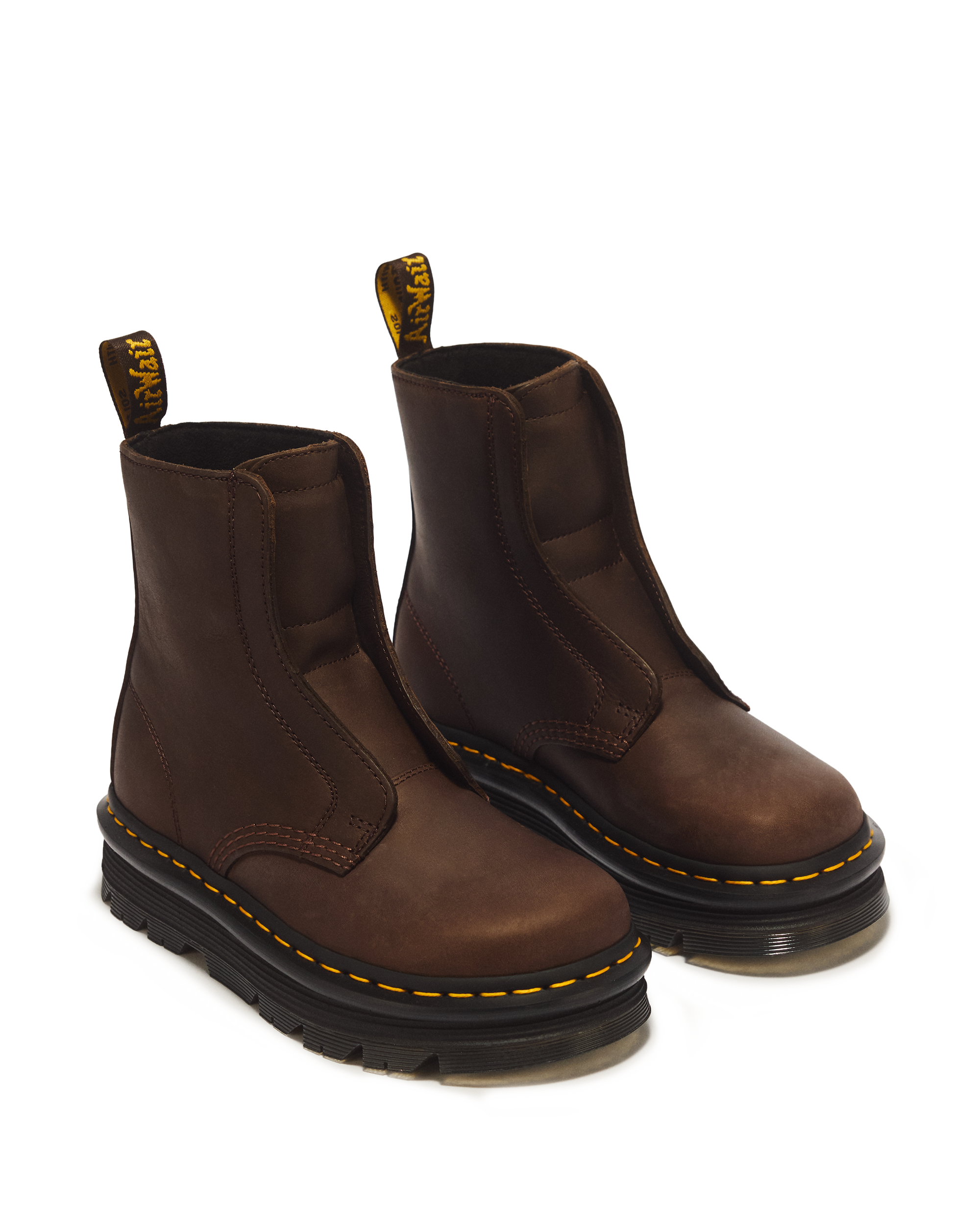 Zebzag Laceless Slip On Leather Boots
