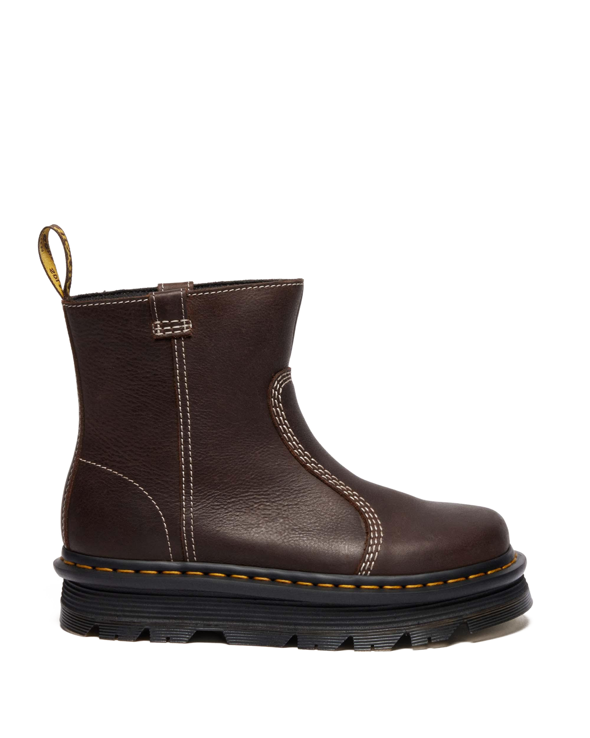 Zebzag Rigger Slip On Leather Boots