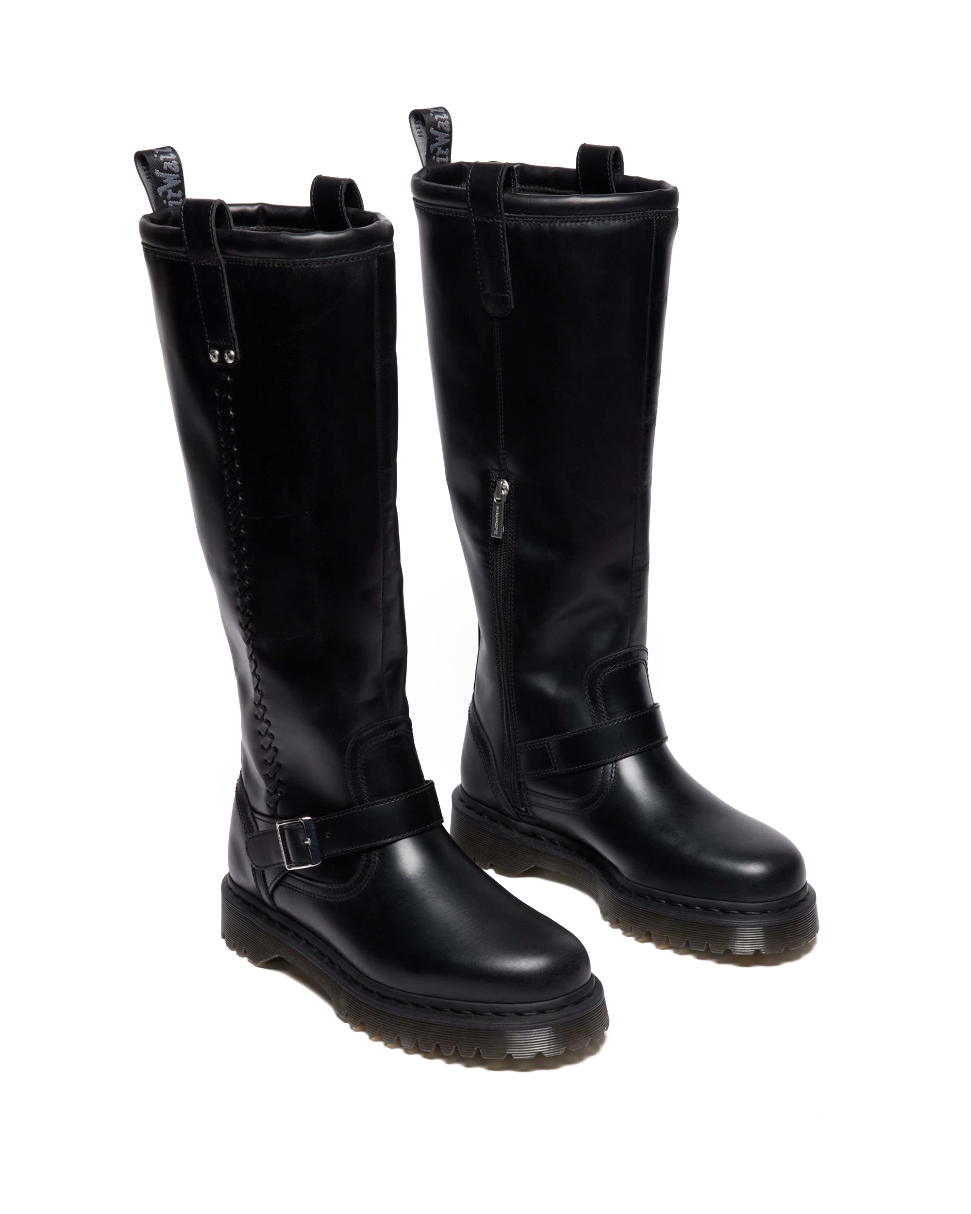 Anistone Knee High Orleans Leather Biker Boots
