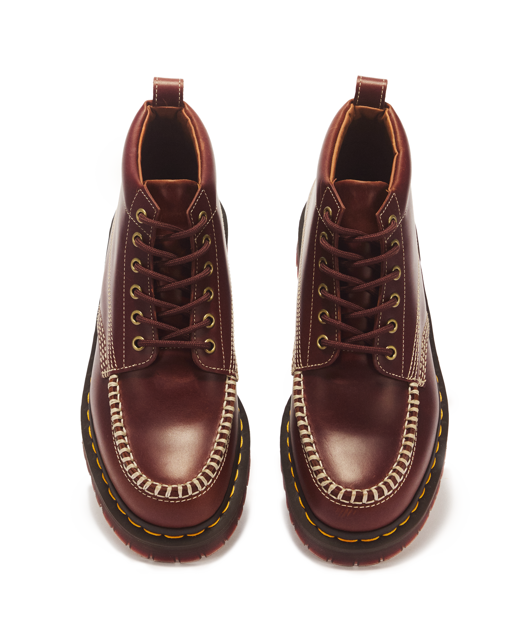 LOWELL CHUKKA MOC TOE LEATHER ANKLE BOOTS