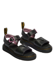 Junior Marlowe II Glitter Heart Leather Strap Shoes