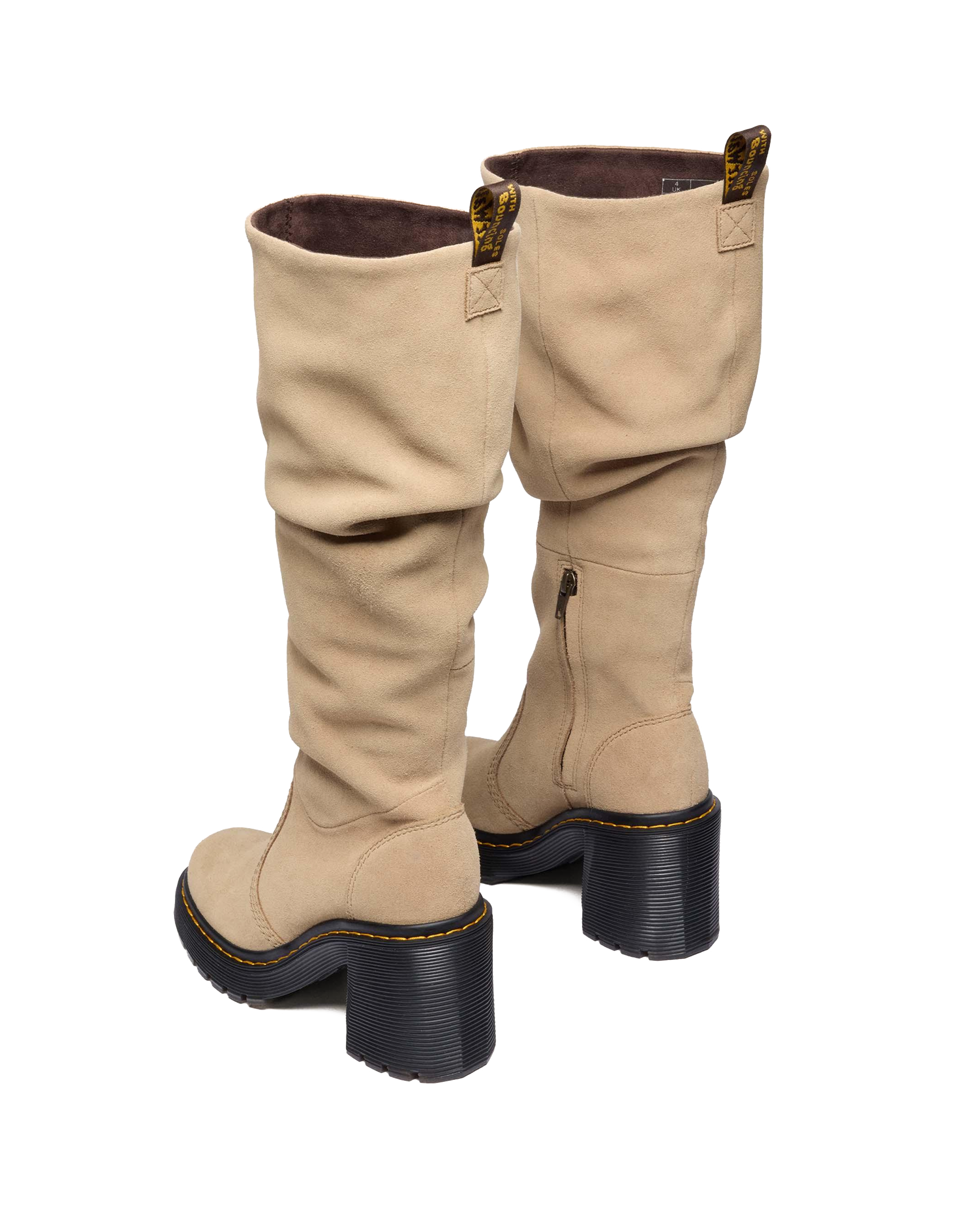 Kasey Suede Knee High Heeled Boots