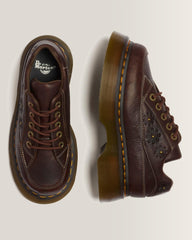 Buzz 5-Eye Flower Grizzly Leather Shoes