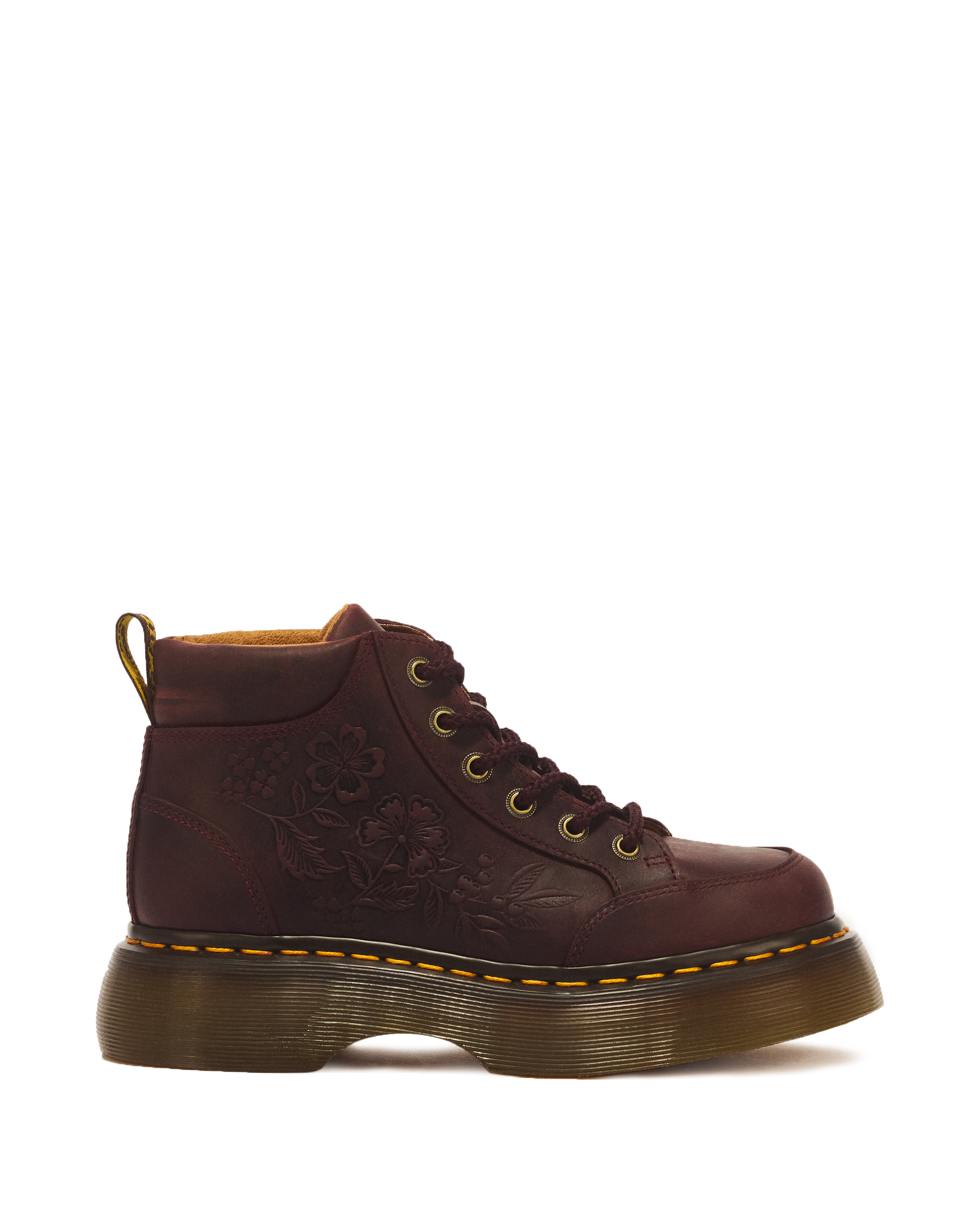 Buzz Floral Emboss Analine Leather Boots